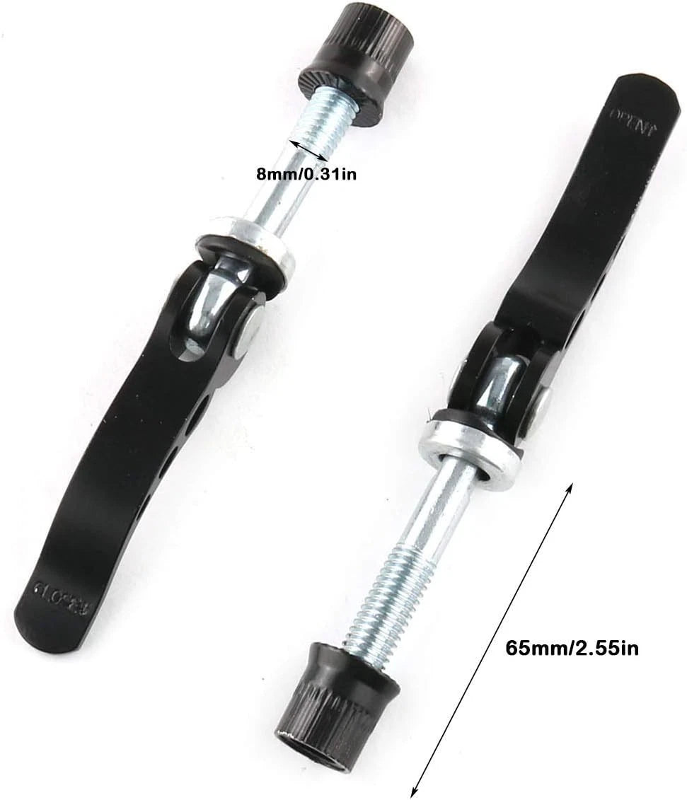 E-outstanding 2-Pack Bike Seat Clamp Post Quick Release Saddle Black