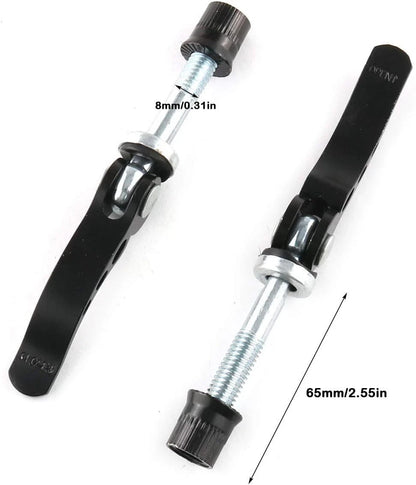 E-outstanding 2-Pack Bike Seat Clamp Post Quick Release Saddle Black