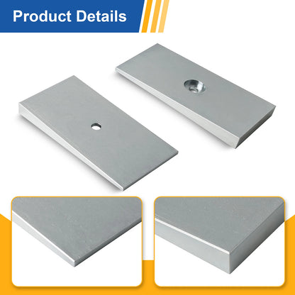 2.5" Wide 4°Degree Steel Leaf Spring Shims 800061 Sliver- Set of 2