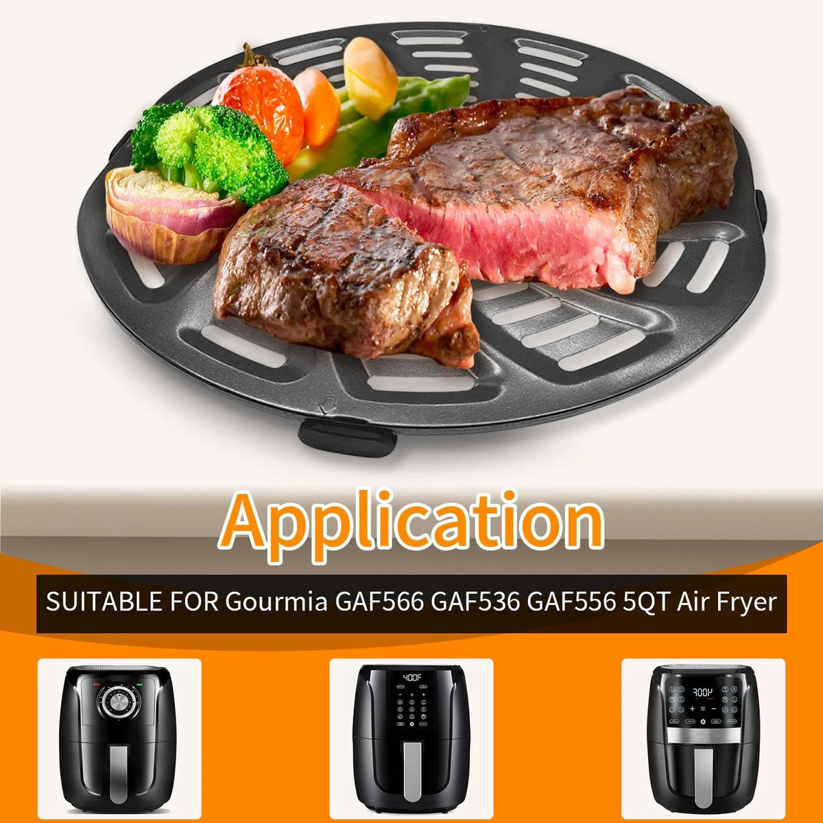 GCQFZ Air Fryer Replacement Parts for Grill Pan Gourmia 5QT