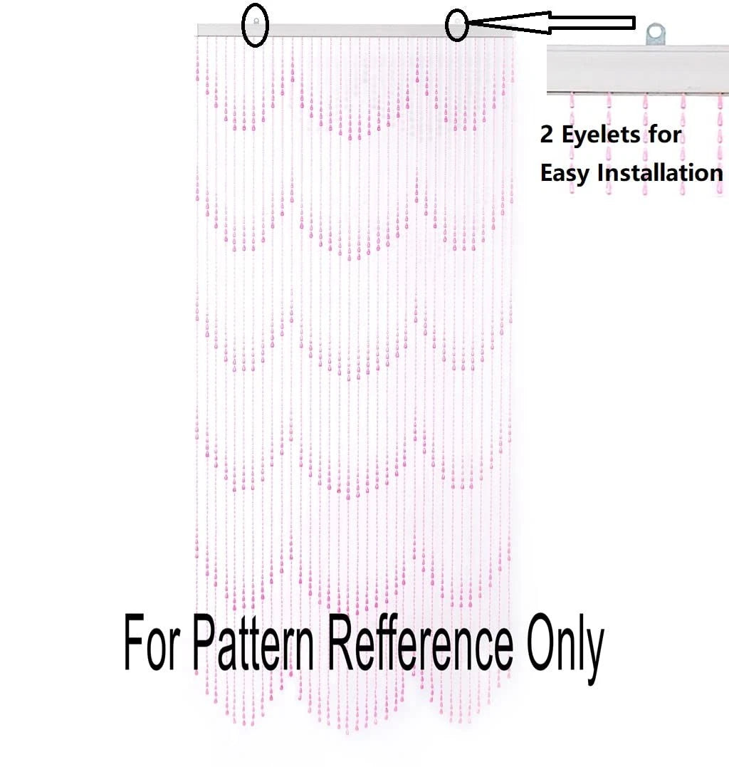 FlavorThings 3 FT X 9 34 Strands 36"W x 72"L (Pack of 1), Pink Iridescent