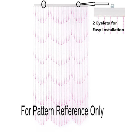 FlavorThings 3 FT X 9 34 Strands 36"W x 72"L (Pack of 1), Pink Iridescent