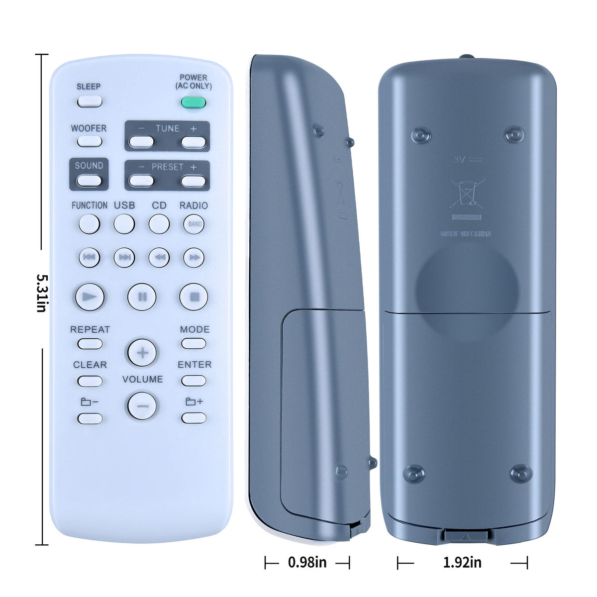 RMT-CG880A Replacement Remote Control For Sony Radio Cassette RMTCG880A
