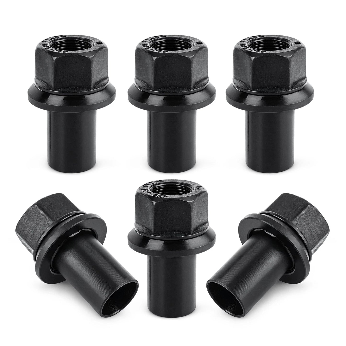 6-Piece 33mm Hex M22x1.5 Two-Piece Sleeve Lug Nuts, 39mm Shank