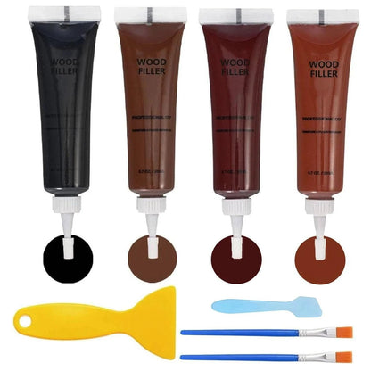 Dark Wood Furniture Repair Kit, 4-Color Scratch 4 Colors