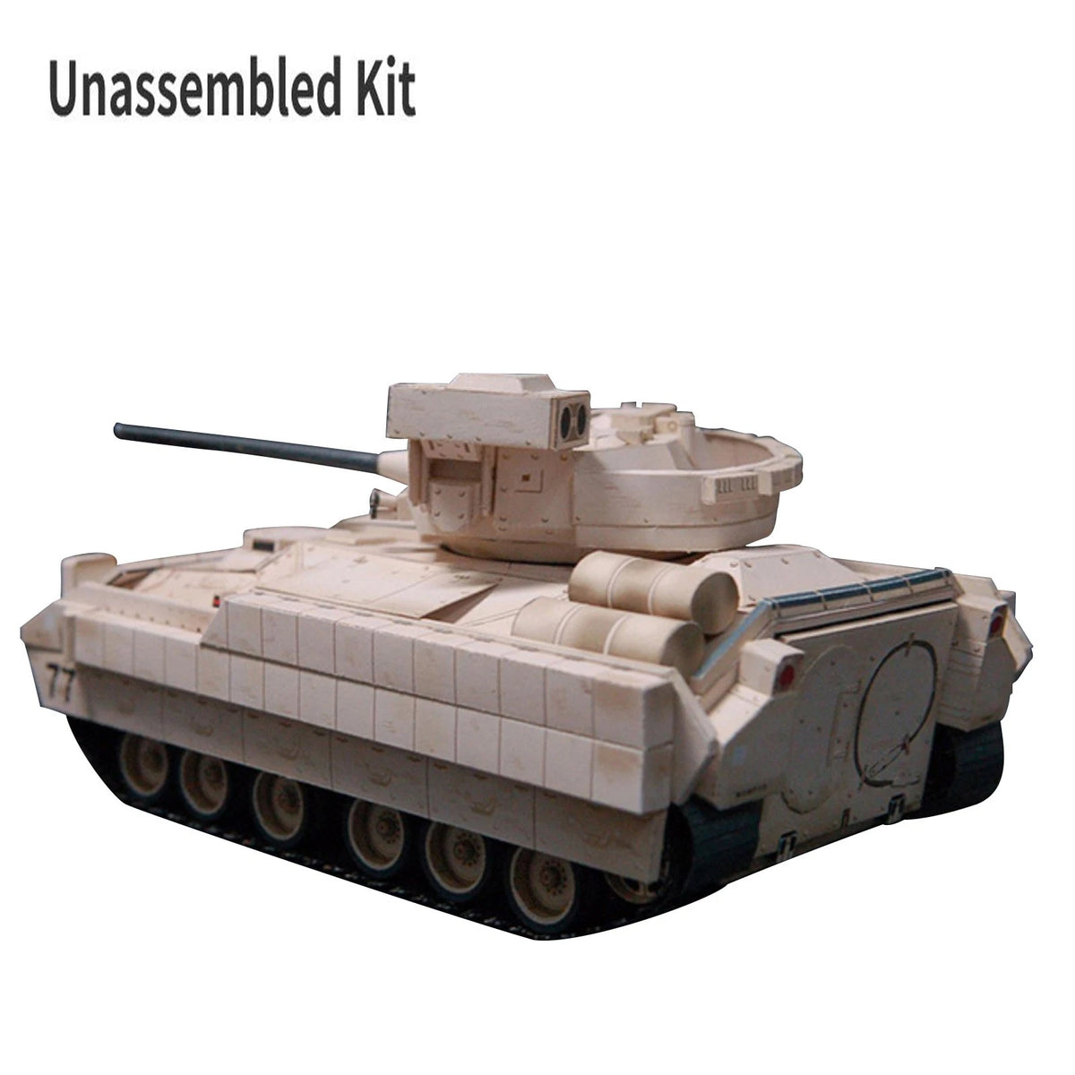 1:43 Unassembled M2 Bradley Infantry Fighting Vehicle Paper Model Military Tank