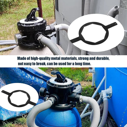 Ziyuan Metal 154512 Wrench 6 1/2" Across Flats Pool & Spa Sand Filter Black
