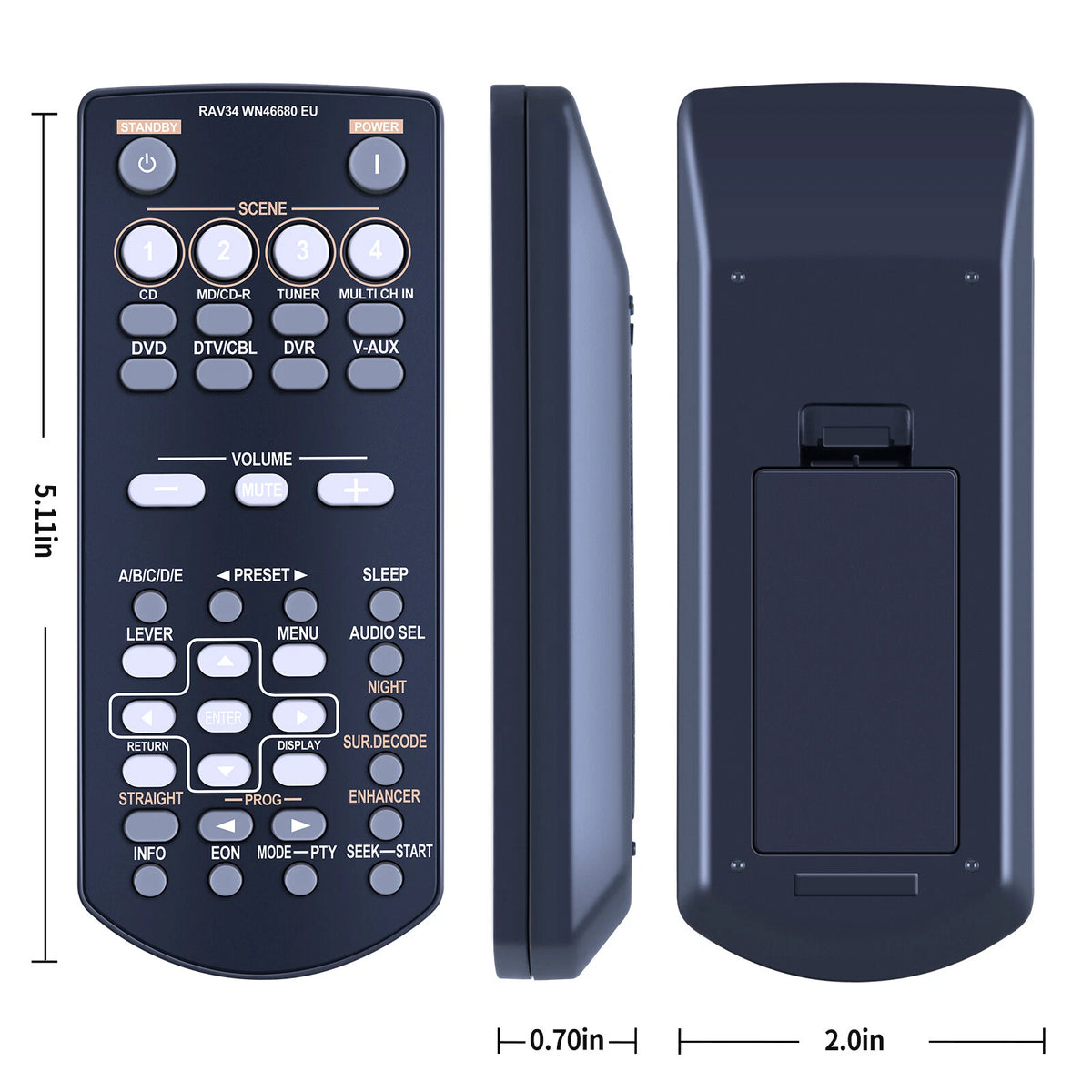 RAV34 WN46680 EU Remote Control For Yamaha RAV250 RX-V361 RX-V365 AV Receiver