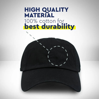 Soft Baseball Hat Embroidered Dad One Size, Golden Yellow Design Only