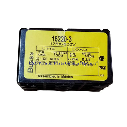 qty1 Fit For  Eaton Bussman 16220-3 Power Distribution Block 3 Pole 175A 600V