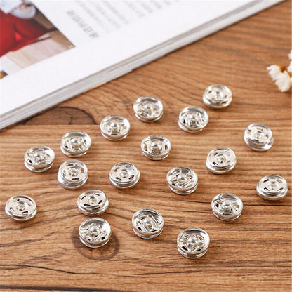 20Pcs 1.3cm Diameter High Hardness Stainless Snap Buttons For Sewing Clothing