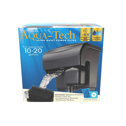 Aqua-Tech Ultra Quiet Power Filter, For Aquariums 10-20  - 10 to 20 Gallon