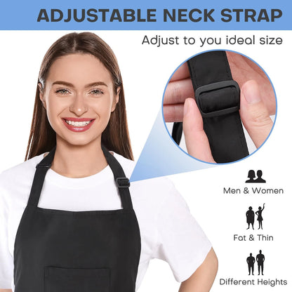 Noverlife Hair Stylist Apron with 4 One Size, Black Styling