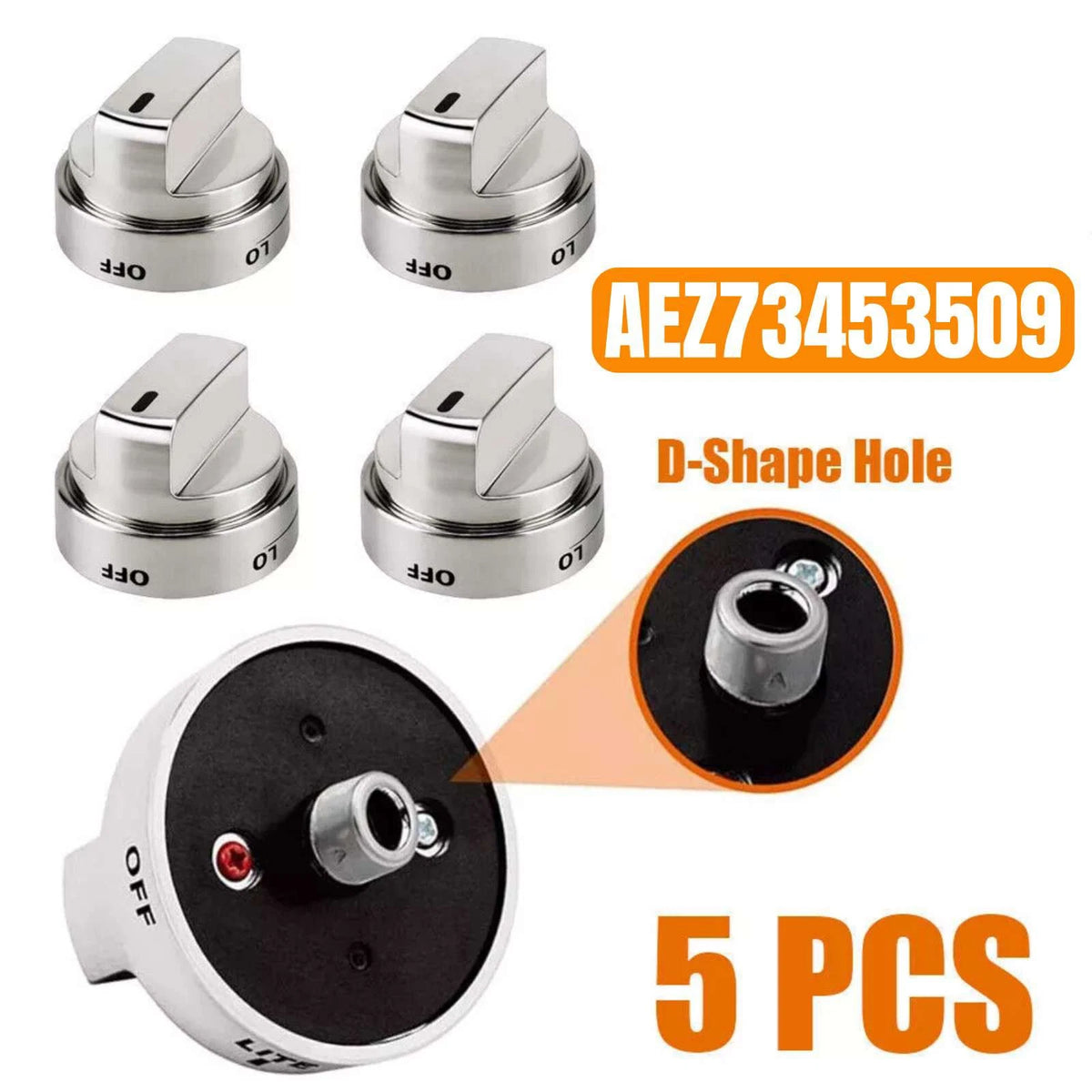 5pcs AEZ73453509 Stove Knob For LG Gas Range Burner Oven LDG3011ST LDG3017ST