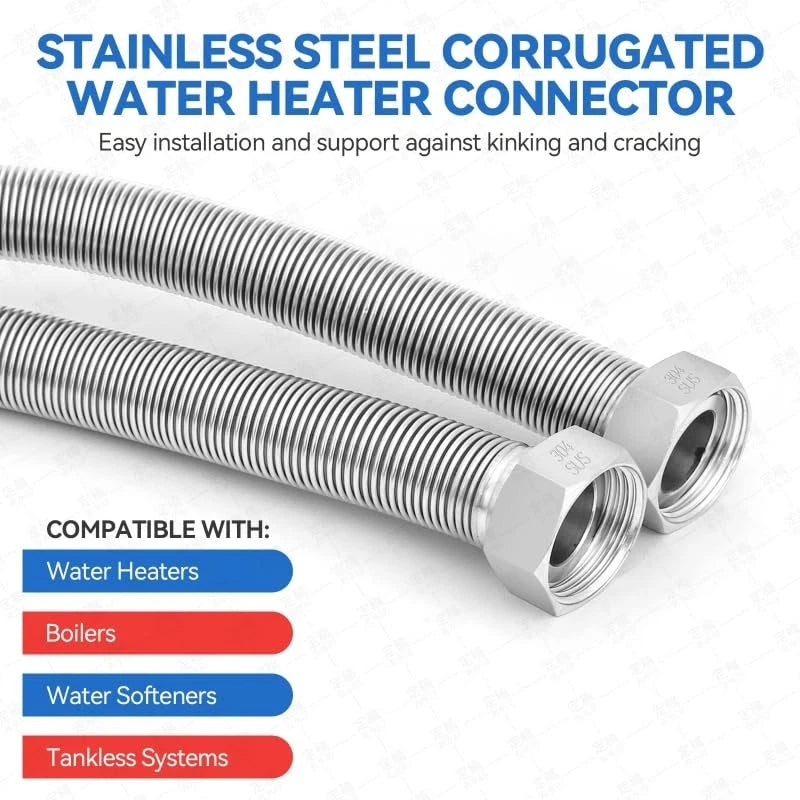 Update 304 Stainless 24L 3/4" MIP x 2PCS, steel color
