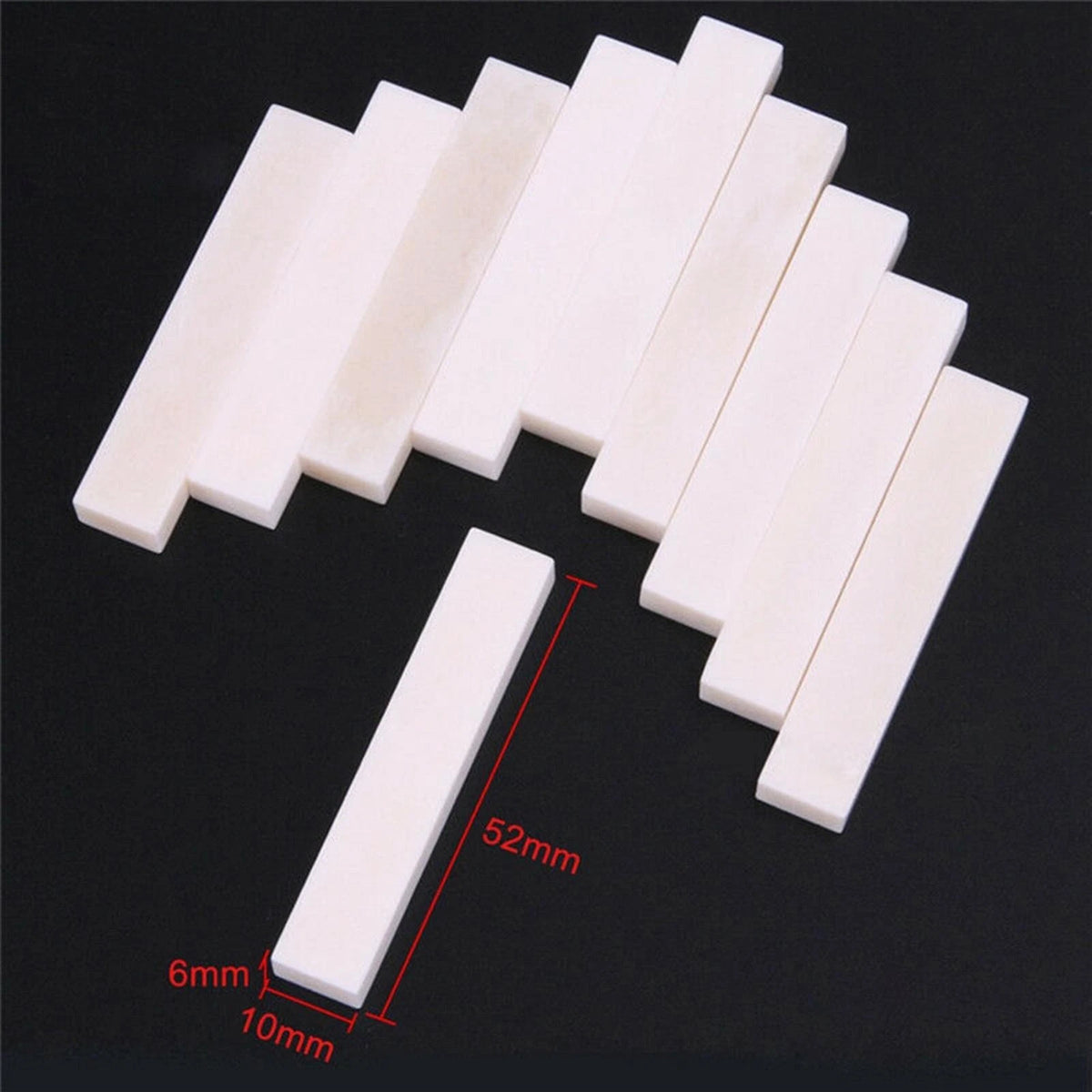 5PCS Hard Buffalo Bone Blank Saddle Nut for Accoustic Classical Guitar DIY