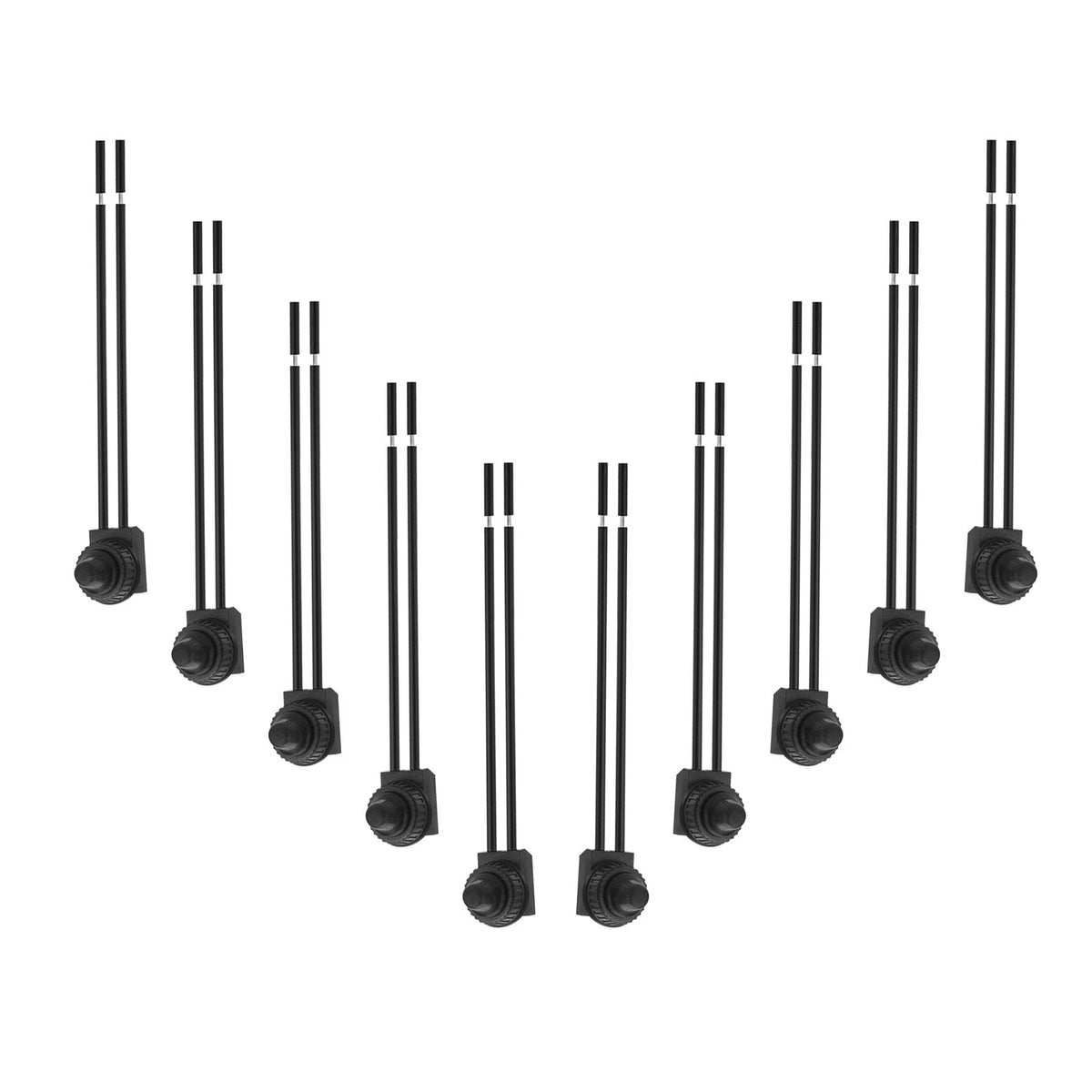10x Waterproof Push Button Switch IP67 4.5" Cord for Outdoor Motorcycle Gear