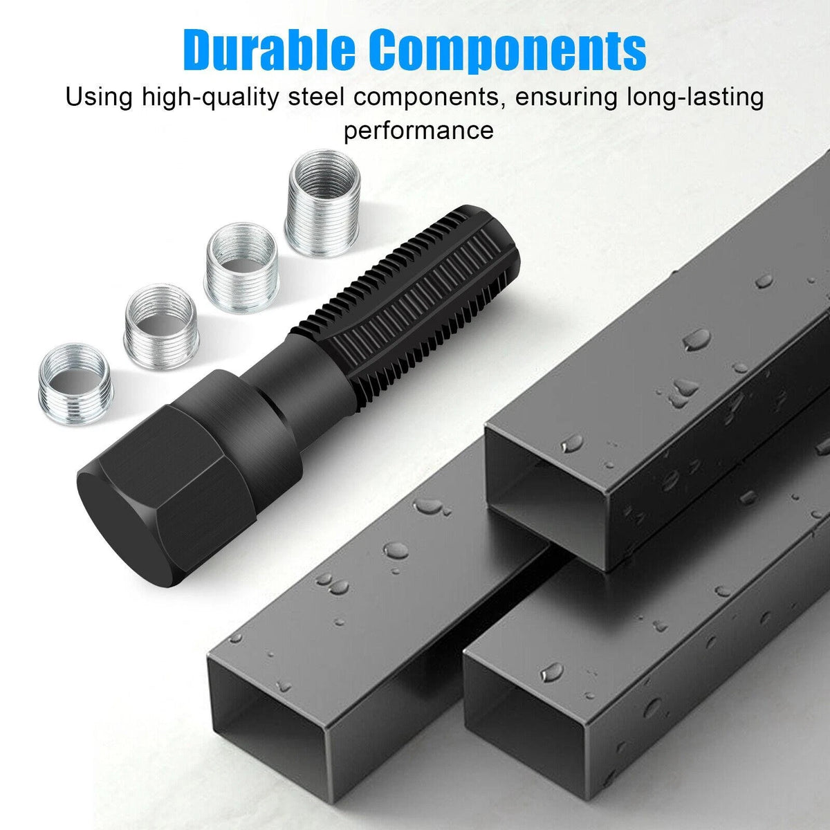 M14 x1.25 Spark Plug Rethread Thread Repair Kit Reamer Tap with 4 Inserts D