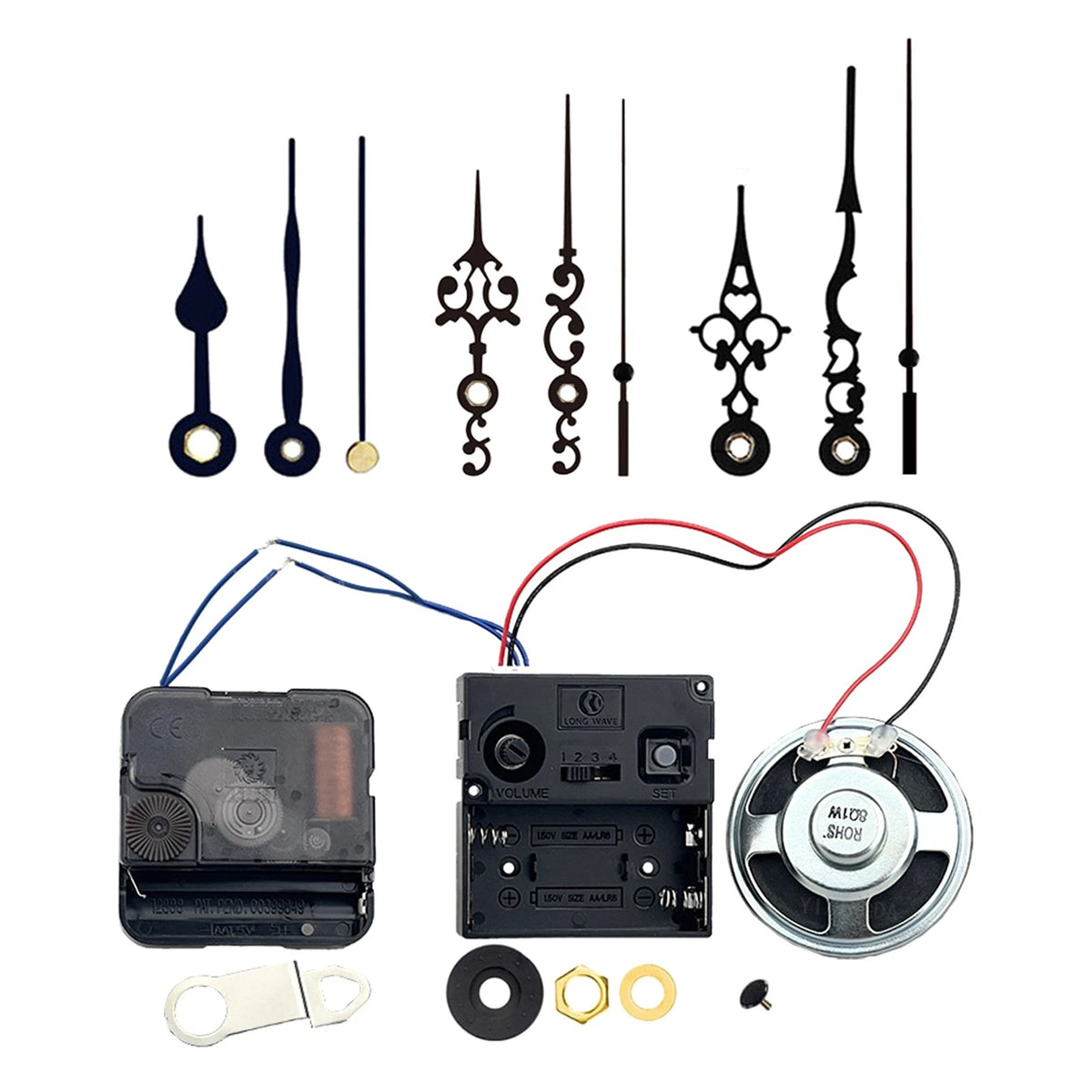 Quartz Wall Clock Movement Mechanism Hands Repair Tool Kit Set DIY Clock Parts