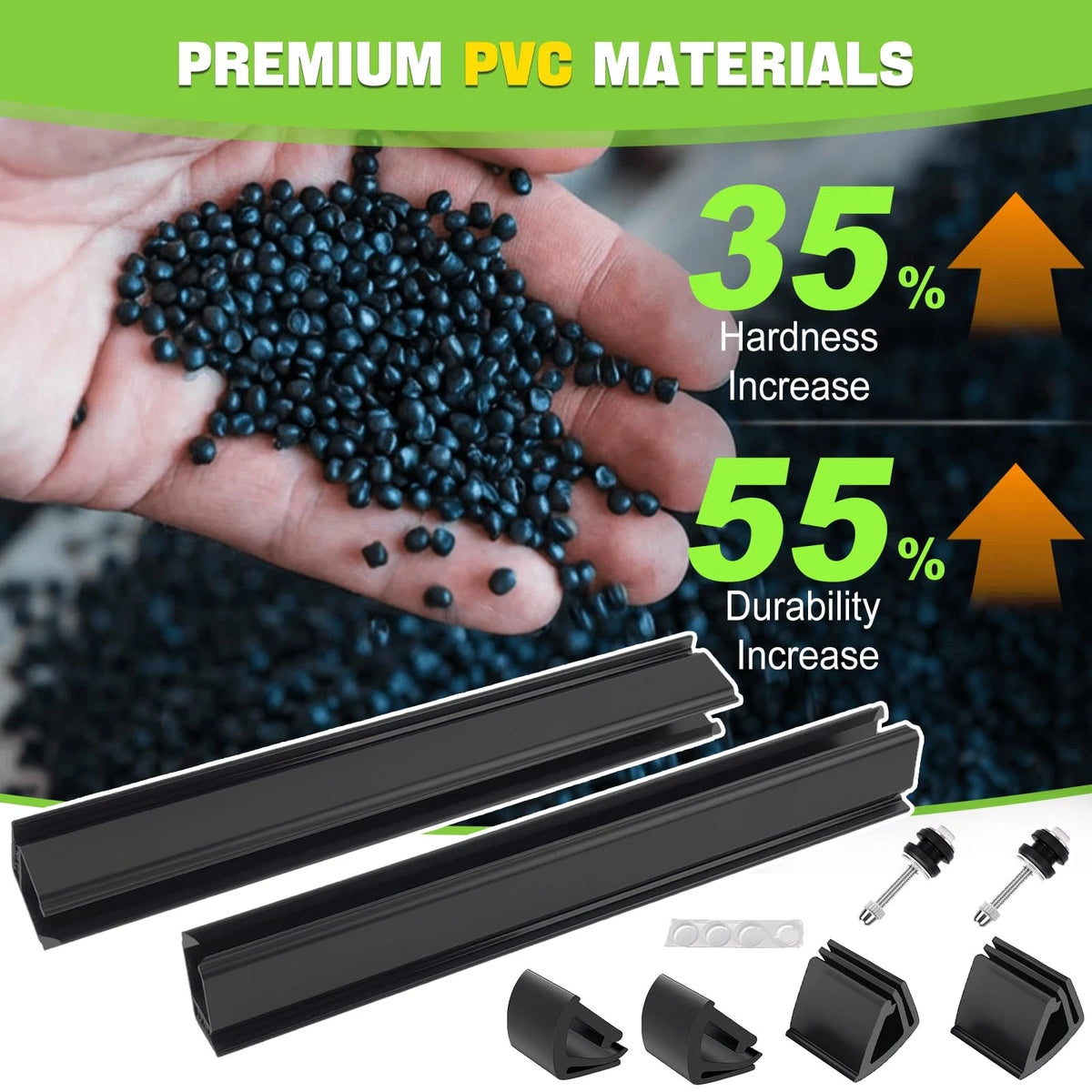 Golf Cart Windshield Clips Kit for Club Car 1" Struts Stop Rattle Black