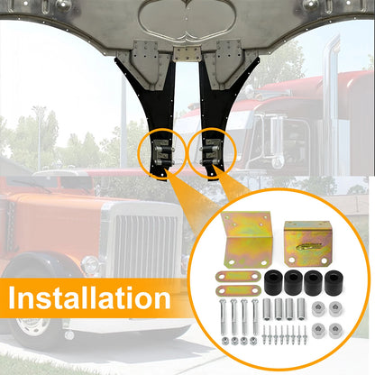 For Peterbilt 379 Lower Roller Bracket Bundle with Rollers & Hardware Both Sides