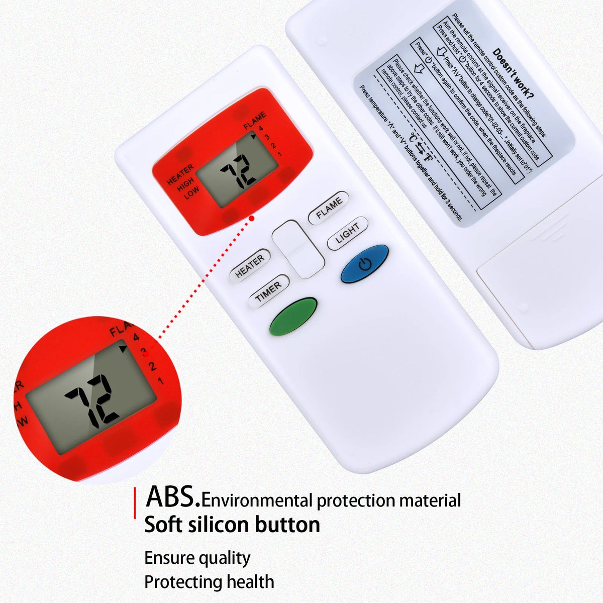 Remote Control For HHT Simplifire Electric Fireplace SF-ALL40-BK SF-ALL48-BK