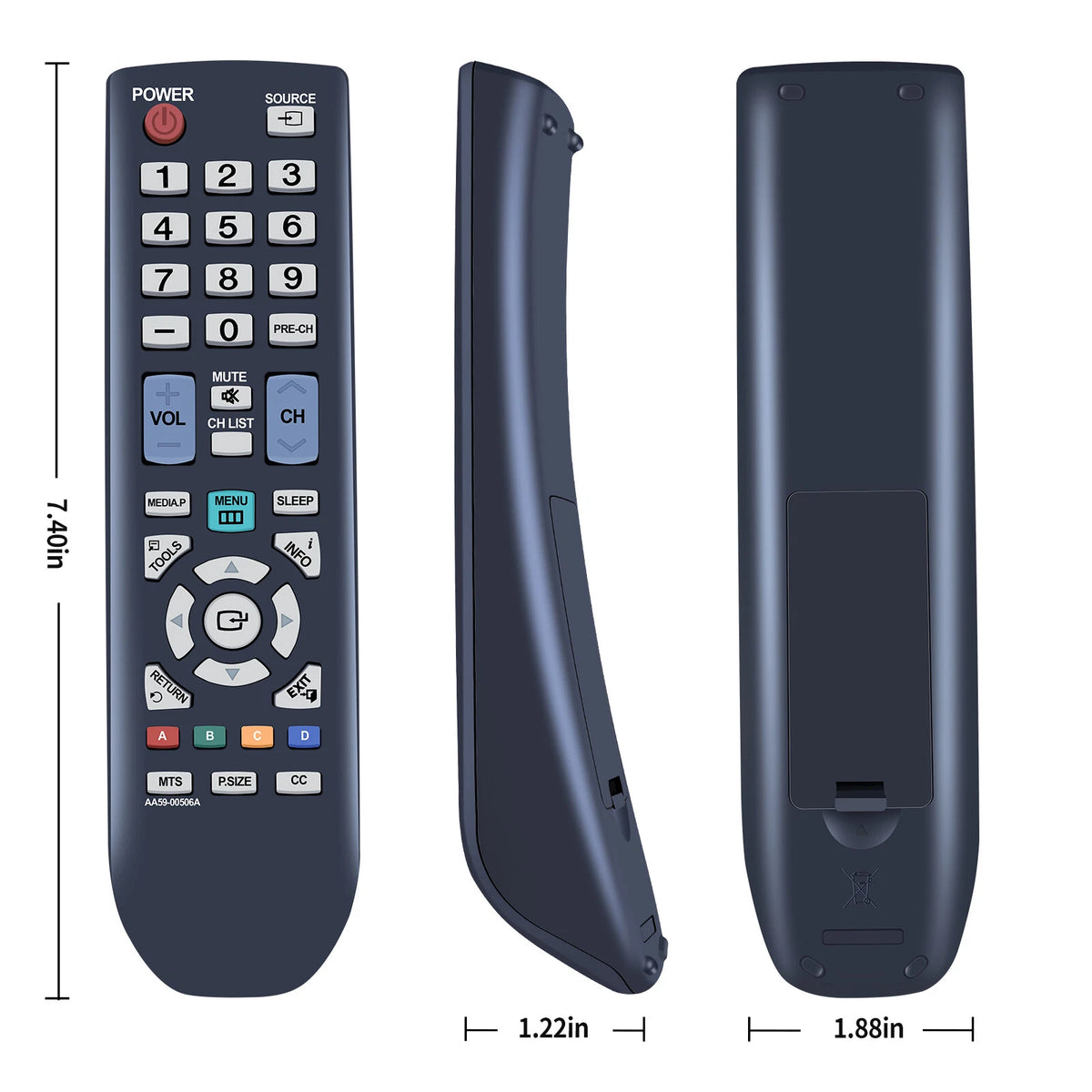 AA59-00506A Remote Control For Samsung TV PN43D450A2D PN51D440A5D LN19D450G1
