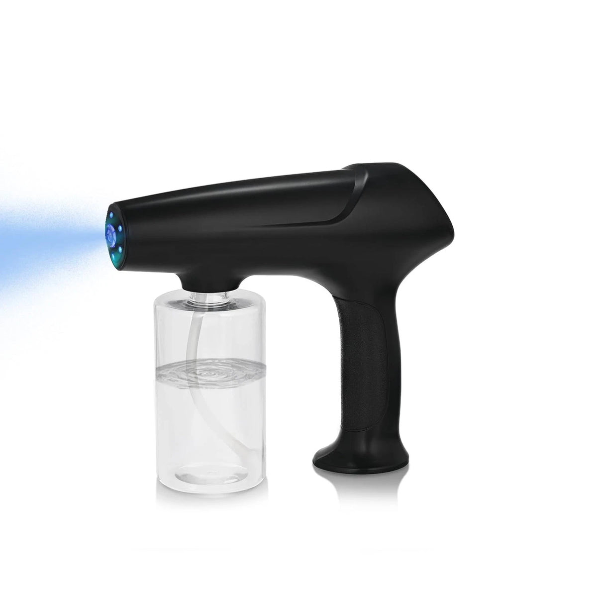 Hovinke Barber Spray Bottle with Blue Light, Rechargeable 11.5 Ounces, Black