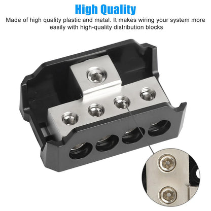 7*4.5*2.9cm 2Pcs Car Audio Power Distribution Block 0/2/4 AWG Input