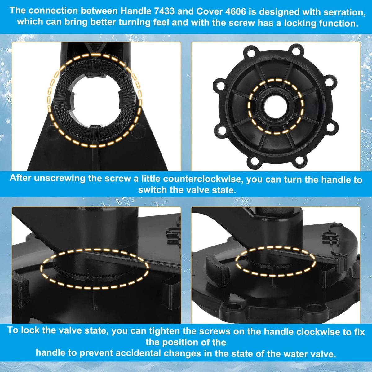 NURATIT 2-Port/3-Port Pool Valve Rebuild Kit Compatible with Jandy 2 Pack