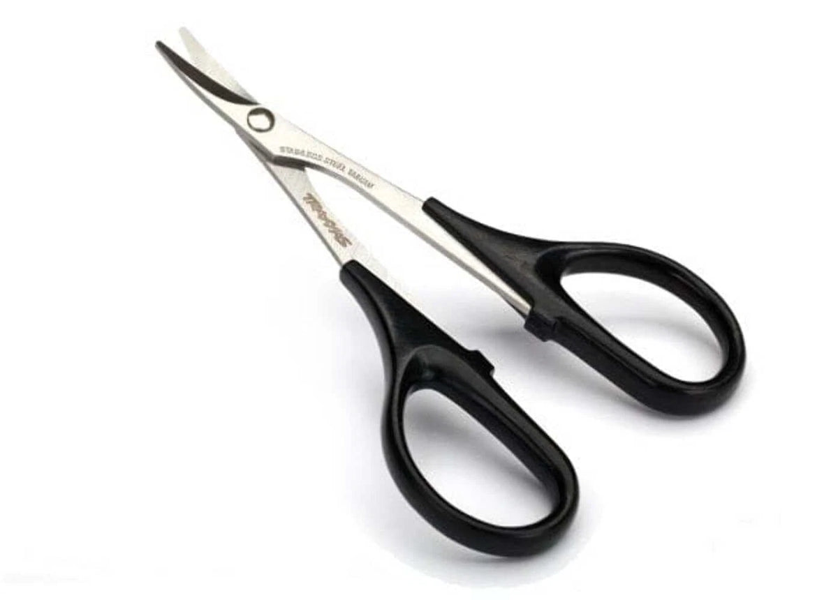 TRAXXAS Curved TIP Scissors for LEXAN and Polycarbonate RC CAR Bodies Black