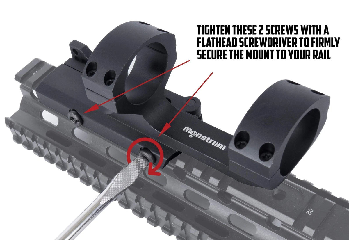 Monstrum Slim Profile Series Cantilever Offset Dual Ring ['30 mm'], ['Black']