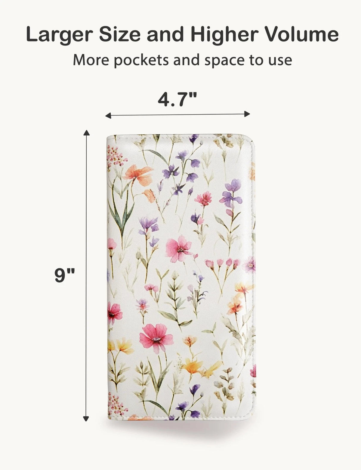 Zreal Cute Server Book for Waitress, Waiter with Watercolor Floral