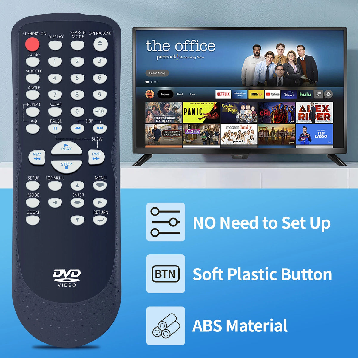 NB093 NB093UD Remote Control For Magnavox DVD CD Player DP100MW8B MDV2100/F7
