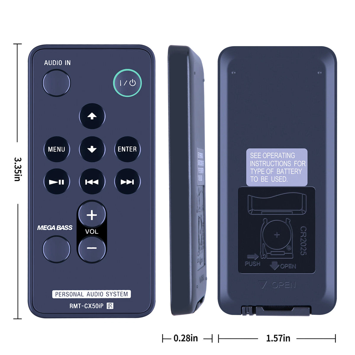RMT-CX50iP Remote Control For Sony Personal Audio System RDP-X50iP