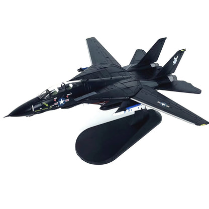 1:100 F-14 Tomcat US Fighter VX-4 Plane Model Alloy Aircraft Military Decoration