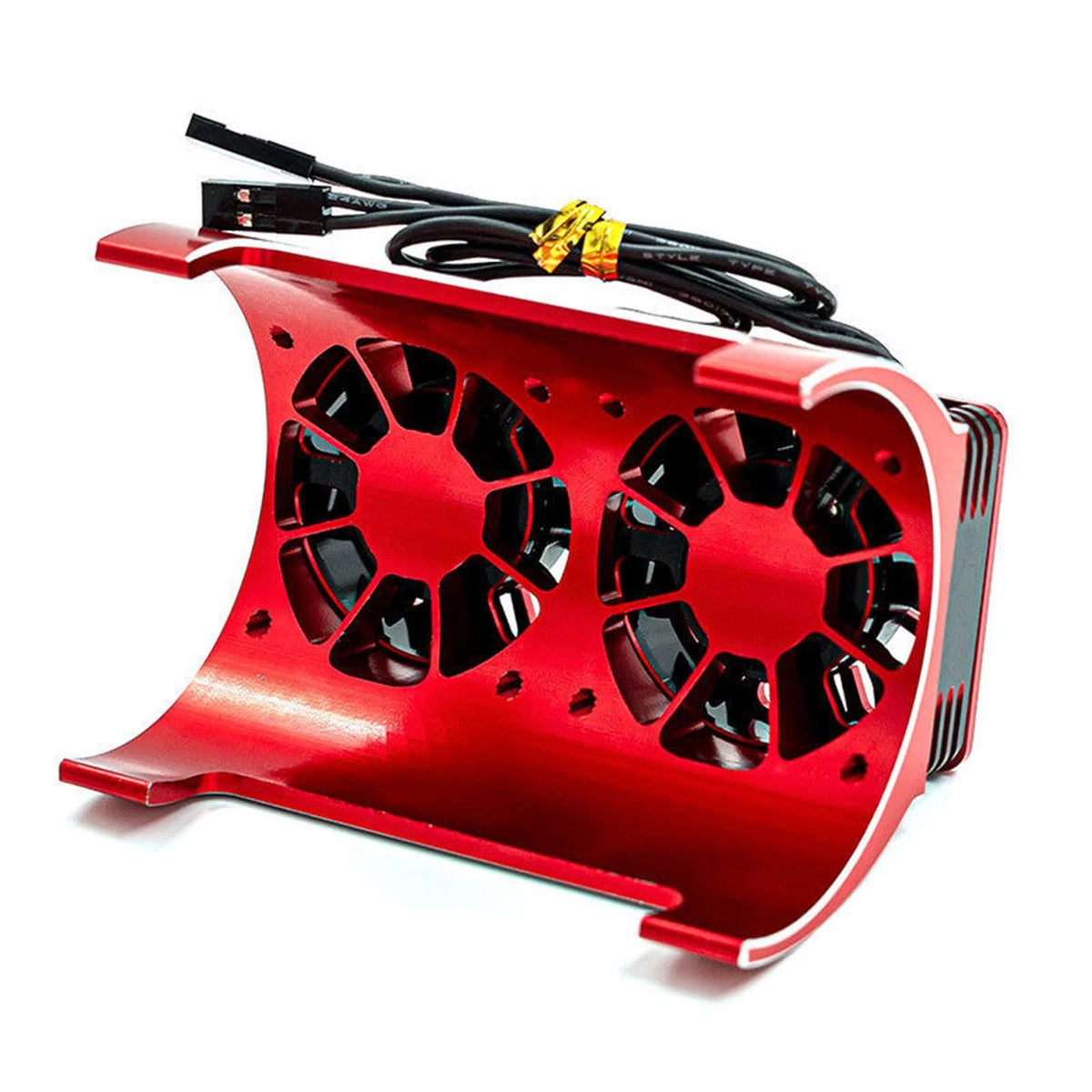 Upgrade Red Dual Fan Cooling Heatsink For Traxxas X-Maxx 1/5 RC Car 55mm Motor t