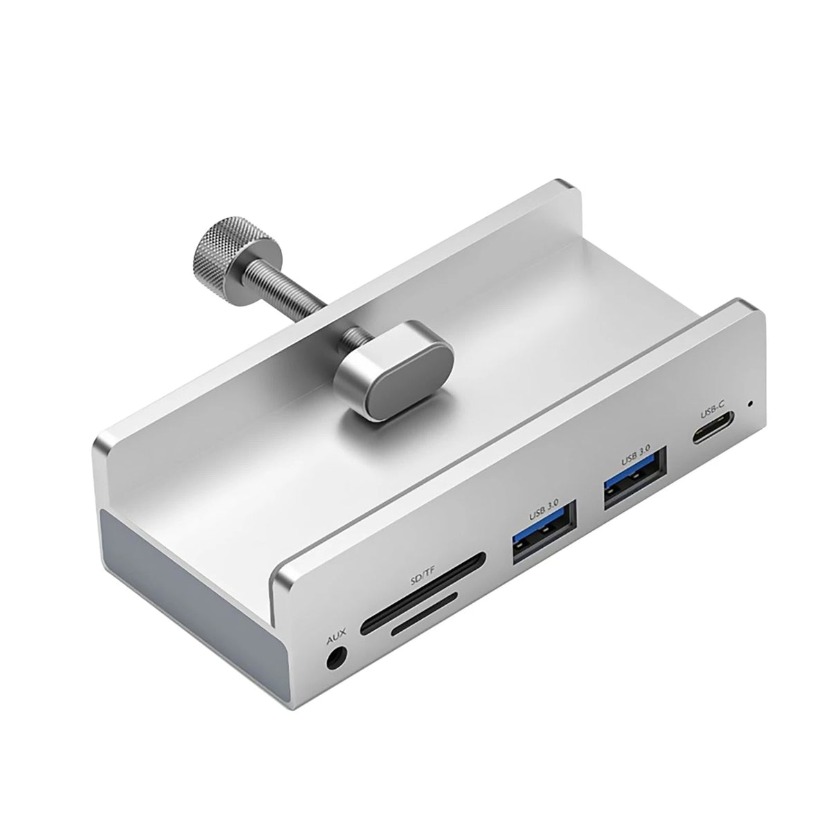 6 in 1 USB 3.0 Hub Clamp Adapter Aluminum USB Splitter for iMac/Laptop/PC