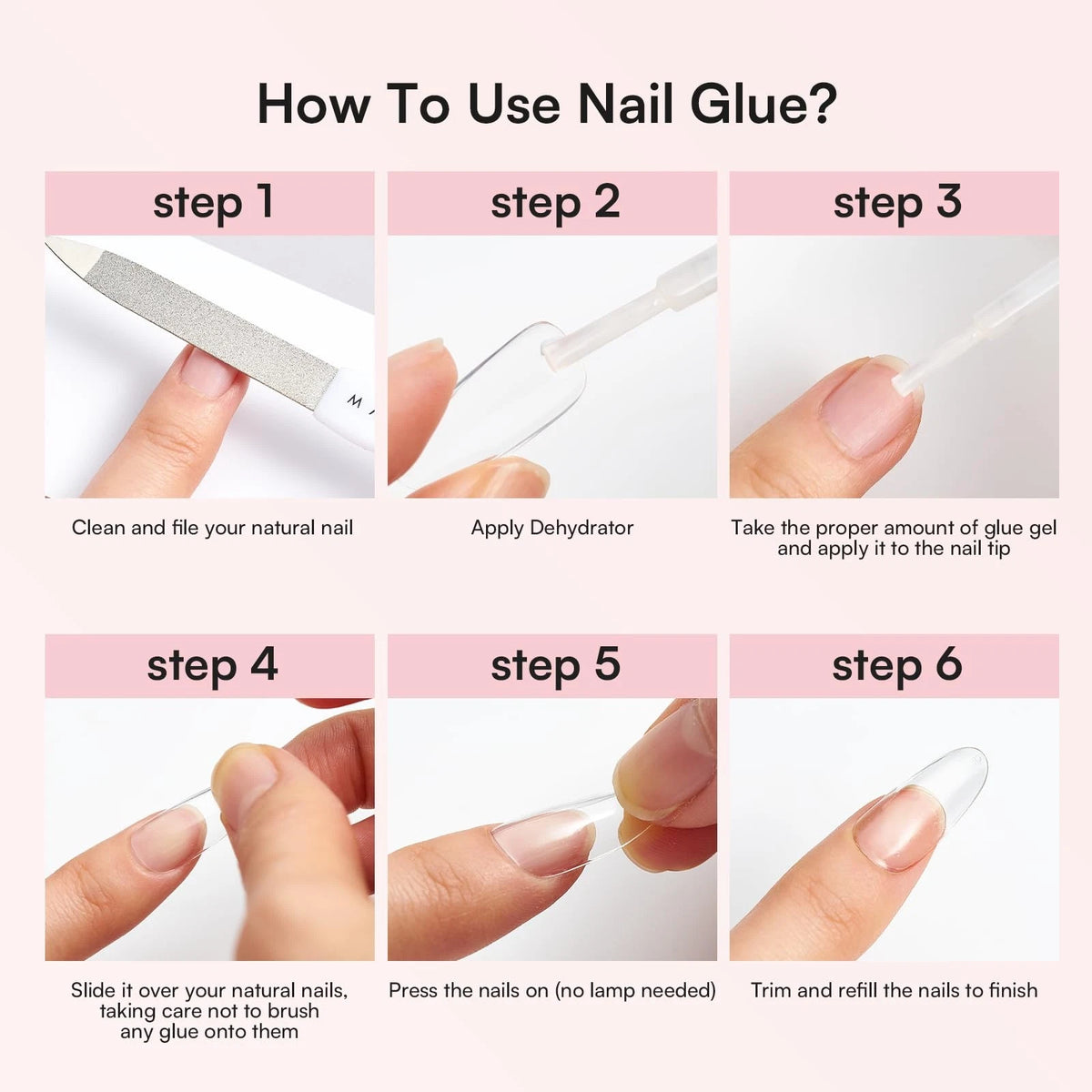 Makartt Nail Glue with 0.23 Fl Oz & 1.06 (Pack of 1 each), Clear