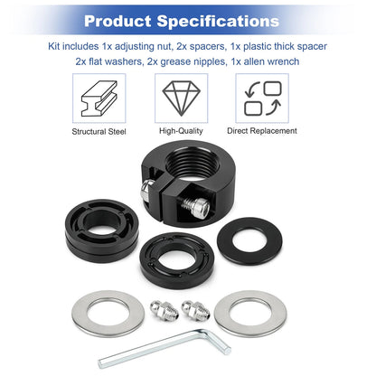Front Mount Pivot Plate Cylinder Adjusting Nut Spacer Kit HP6033