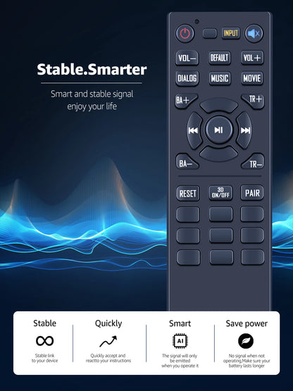 Remote Control For Majority Bluetooth TV Sound Bar Naga 60 / Naga 80