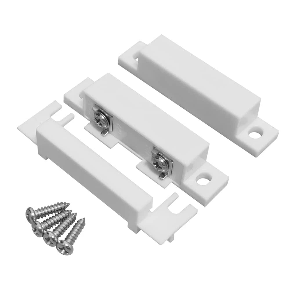 WESUA 5 Pack Surface Mounted NC Magnetic Door Contacts Switch Sensor white