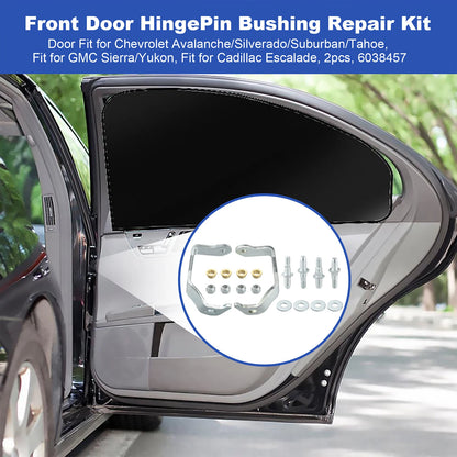 Door Hinge Pin And Bushing Kit Front Right + Left ,38456 For Cadillac Chevy GMC