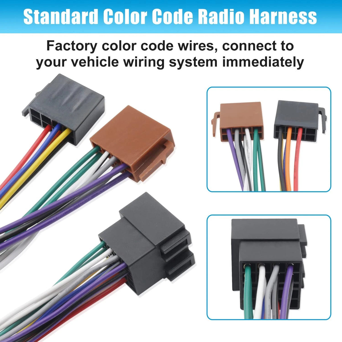 Car Radio Connector Replacement for VW Wiring Harness Adapter in Dash...