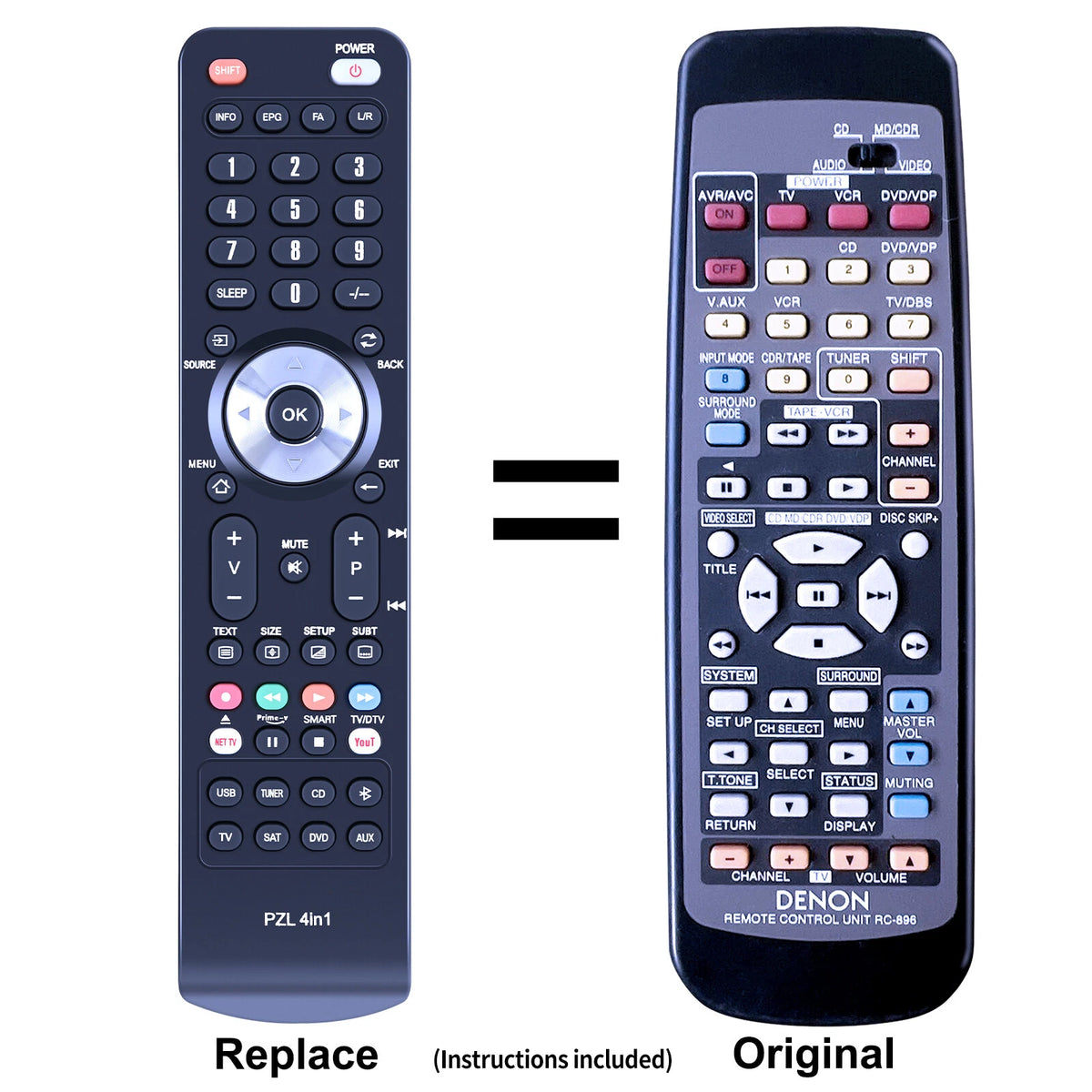 RC-896 Remote Control For Denon AV Receiver AVR682 AVR1403 AVR483 AVR1602