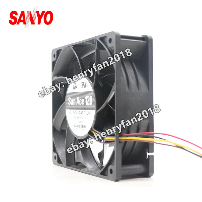 SANYO Denki 9GV1248P1J01 SanAce DC 48V 0.75A 120*120*38MM 4-wire PWM Cooling Fan
