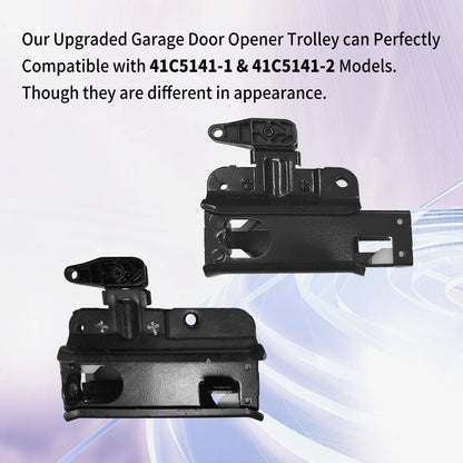 Vsttar 41C5141-1 & 41C5141-2 Garage Door Opener Trolley, Compatible Black