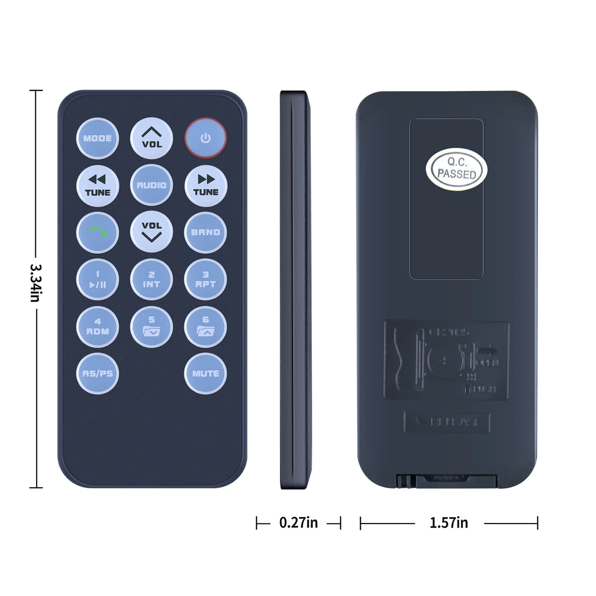 Remote Control For Dual Car Stereo Media Receiver MXD337BT XDM16BT MCP1337BT
