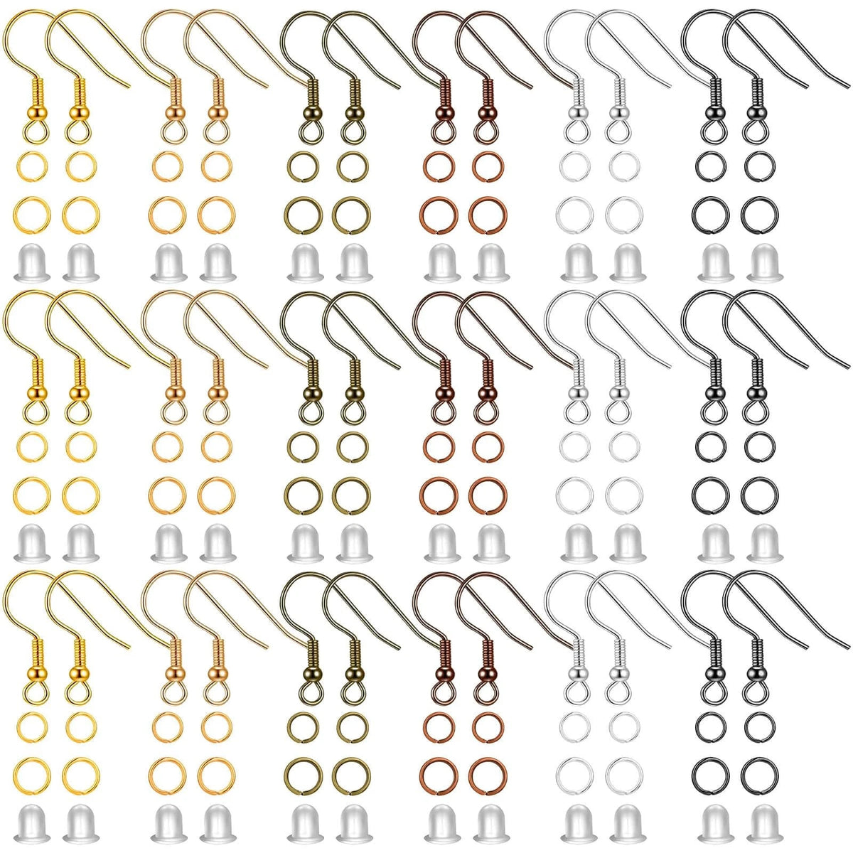 Cridoz 960PCS Earrings Making Supplies Kit with 240PCS Earring Multicolors