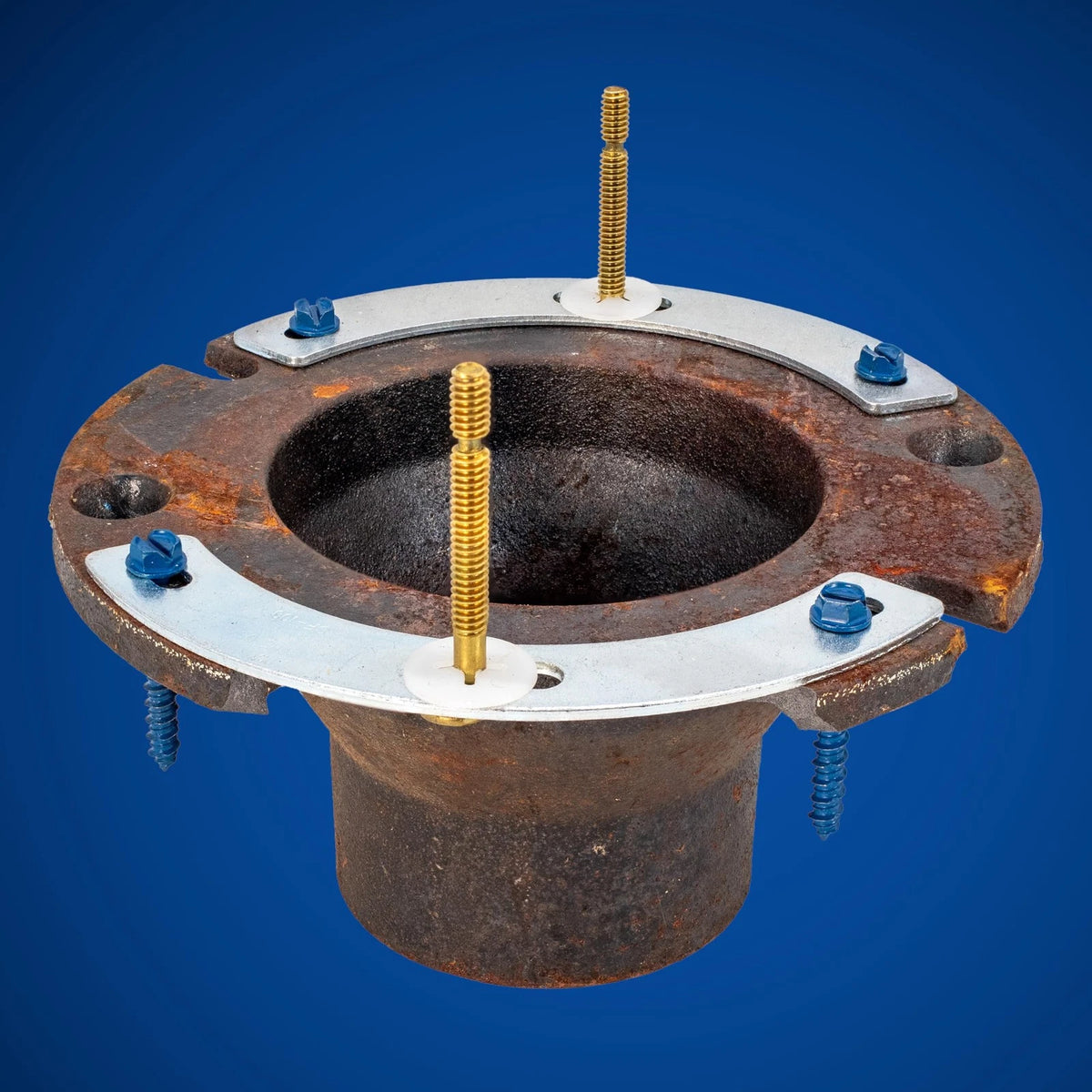 Fernco Fix-A-Flange Complete Toilet Flange Repair Kit, Universal Water Silver